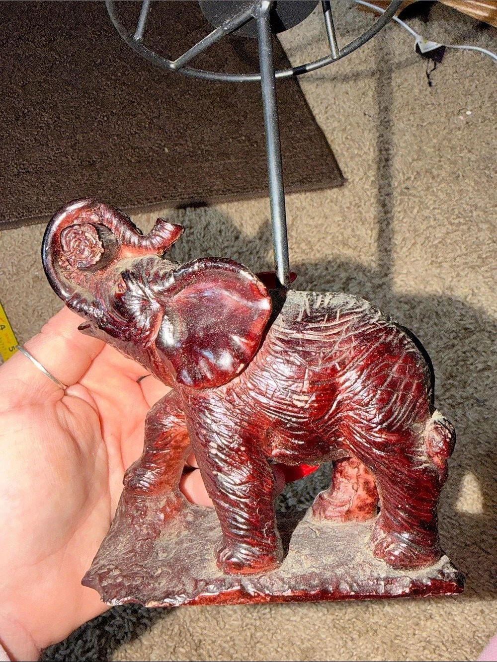 Elephant Candle Holder Decor in Brown